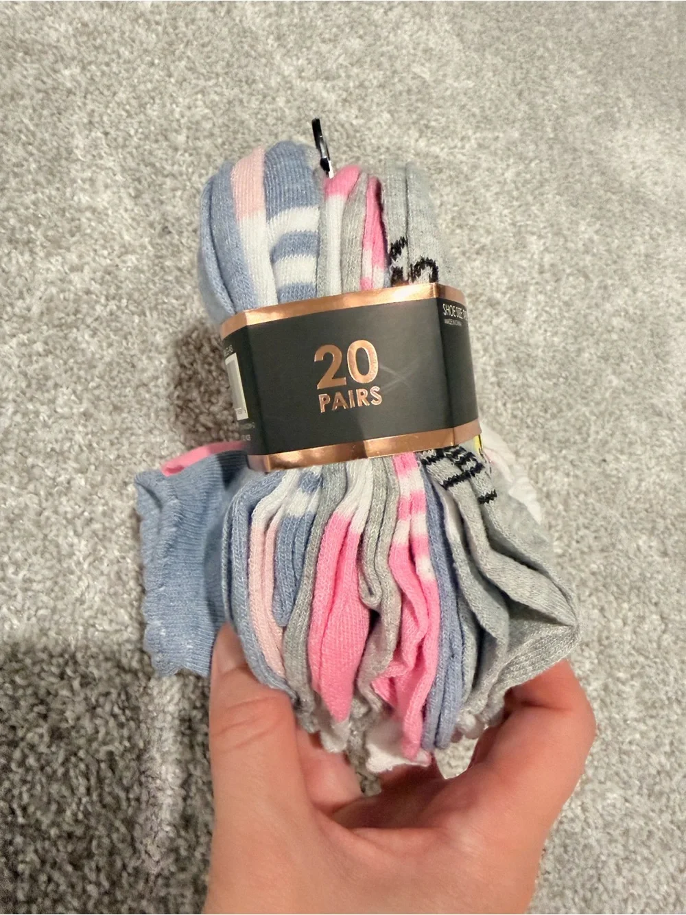Nicole Miller New York Girls No Show Socks 20 pair